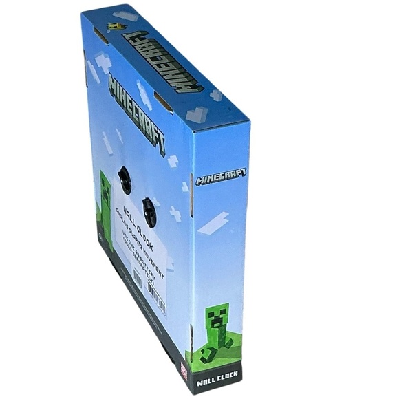 Minecraft Wall Clock Analog Quartz Battery Operate Gamer Gift 11 In Square Gray - Picture 6 of 16